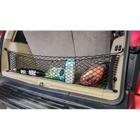 EACCESSORIES EA Trunk Organizer Cargo Net for Ford Excursion 2000-2005 – Envelope Style Cargo Net for SUV – Premium Mesh Car Trunk Organizer Vehicle Carrier Storage – Compatible with Ford Excursion