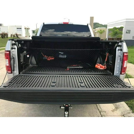 EACCESSORIES EA Trunk Organizer Cargo Net for Ford F-150 2015-2022 – Envelope Style Cargo Net for Pickup – Premium Mesh Car Trunk Organizer Vehicle Carrier Storage – Compatible Ford F-150 2015-2022