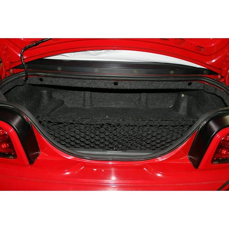 EACCESSORIES EA Trunk Organizer Cargo Net for Ford Mustang 2001-2004 – Envelope Style Cargo Net For Coupe, Convertible – Premium Mesh Car Trunk Organizer Vehicle Carrier Storage – Compatible Mustang