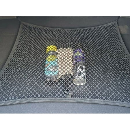 EACCESSORIES EA Trunk Organizer Cargo Net for Ford Taurus 2007-2019 – Floor Style Cargo Net for Sedan – Premium Mesh Elastic Car Trunk Organizer Vehicle Carrier Storage – Compatible with Ford Taurus