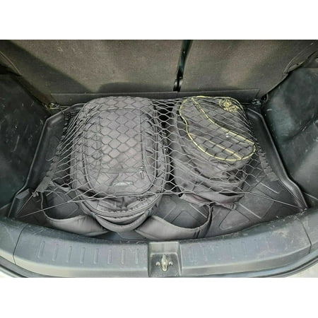 EACCESSORIES EA Trunk Organizer Cargo Net for Honda FIT 2006-2021 – Floor Style Cargo Net for Hatchback – Premium Mesh Elastic Car Trunk Organizer Vehicle Carrier Storage – Compatible wit Honda FIT