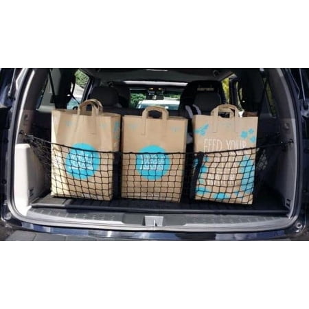 EACCESSORIES EA Trunk Organizer Cargo Net for Honda Pilot 2003-2015 – 3 Pockets Style Cargo Net – Premium Mesh Elastic Car Trunk Organizer Vehicle Carrier Storage – Compatible Honda Pilot 2003-2015