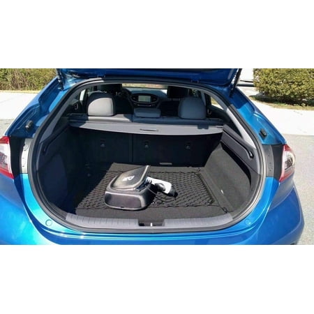 EACCESSORIES EA Trunk Organizer Cargo Net for Hyundai IONIQ 2017-2019 – Floor Style Cargo Net for Hatchback – Premium Mesh Elastic Car Trunk Organizer Vehicle Carrier Storage – Compatible with IONIQ