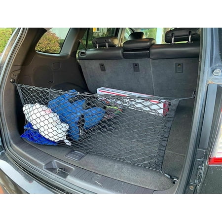 EACCESSORIES EA Trunk Organizer Cargo Net for Hyundai Santa FE 2007-2012 – Envelope Style Cargo Net – Premium Mesh Car Trunk Organizer Vehicle Carrier Storage – Compatible Hyundai Santa FE 2007-2012