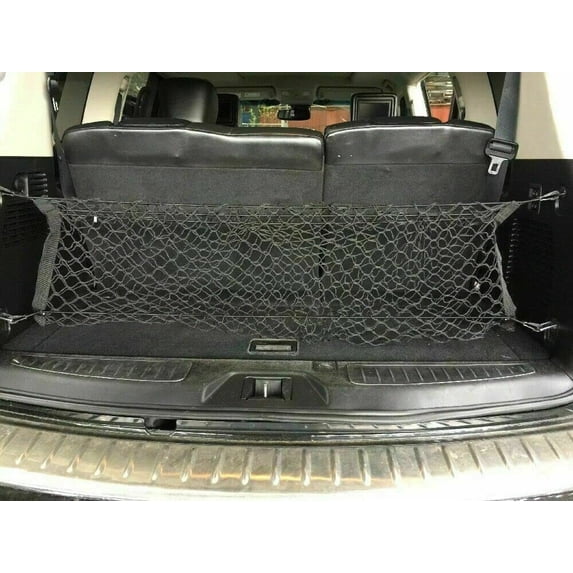 EACCESSORIES EA Trunk Organizer Cargo Net for Infiniti: QX56 2004-2013, QX80 2014-2023 – Envelope Style Cargo Net – Premium Mesh Elastic Car Trunk Organizer Vehicle Carrier Storage