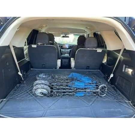 EACCESSORIES EA Trunk Organizer Cargo Net for Infiniti QX60 2022-2023 – Floor Style Cargo Net for SUV – Premium Mesh Car Trunk Organizer Vehicle Carrier Storage – Compatible with Infiniti QX60