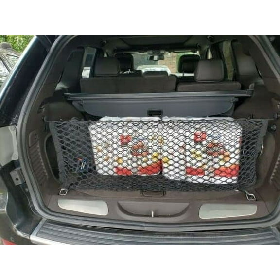EACCESSORIES EA Trunk Organizer Cargo Net for JEEP GRAND CHEROKEE 2011-2021 Envelope Style Cargo Net Premium Mesh Car Trunk Organizer Vehicle Carrier Storage Compatible with GRAND CHEROKEE