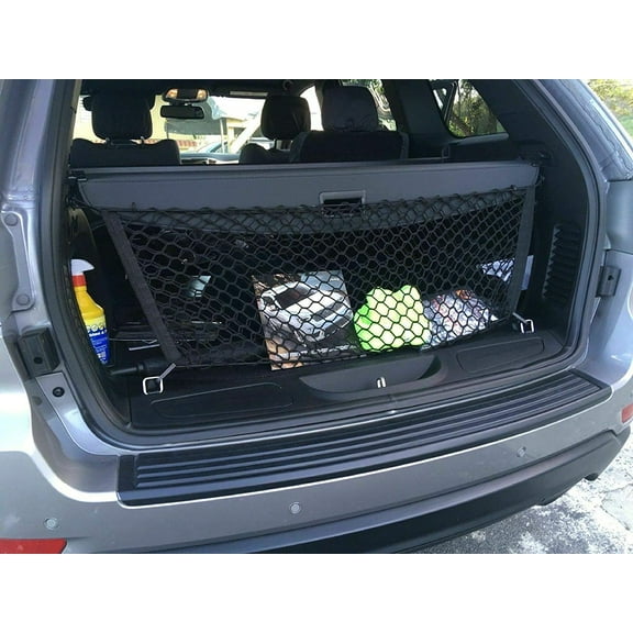 EACCESSORIES EA Trunk Organizer Cargo Net for Jeep Cherokee 2014-2018 Envelope Style Cargo Net for SUV Premium Mesh Car Trunk Organizer Vehicle Carrier Storage Compatible with Jeep Cherokee