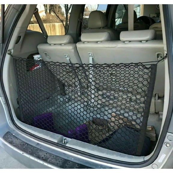 EACCESSORIES EA Trunk Organizer Cargo Net for KIA Carnival 2022-2023  Envelope Style Cargo Net for Minivan  Premium Mesh Elastic Car Trunk Organizer Vehicle Carrier Storage  Compatible KIA Carnival