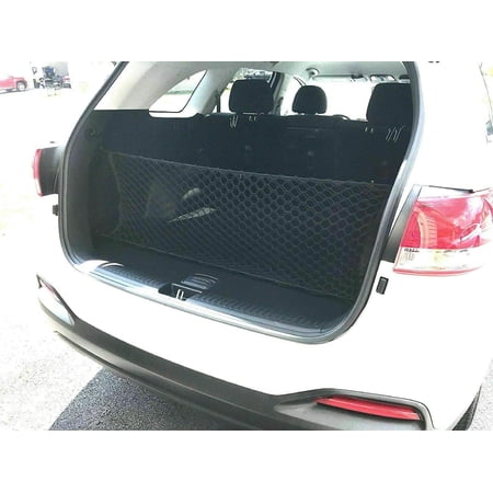 EACCESSORIES EA Trunk Organizer Cargo Net for KIA Sorento 2014-2023 – Envelope Style Cargo Net – Premium Mesh Elastic Car Trunk Organizer Vehicle Carrier Storage – Compatible with KIA Sorento