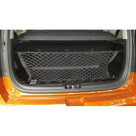 EACCESSORIES EA Trunk Organizer Cargo Net for KIA Soul 2014-2019 – Envelope Style Cargo Net for Hatchback – Premium Mesh Car Trunk Organizer Vehicle Carrier Storage – Compatible with KIA Soul