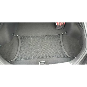 Kia Stinger Trunk Cargo Net Set – Floor + Envelope Style, 2018-2023, Black Mesh