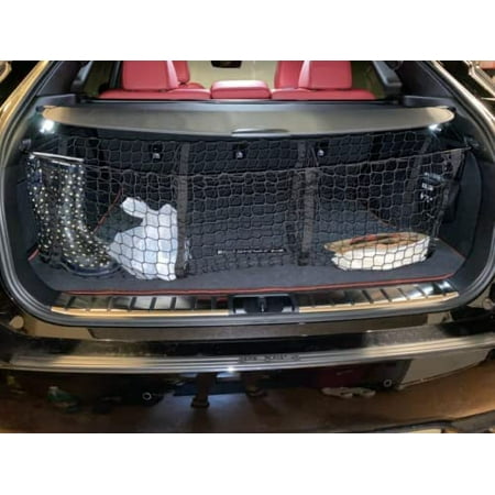EACCESSORIES EA Trunk Organizer Cargo Net for Lexus: RX350, RX350L, RX450h, RX450hL 2020-2022 – 3 Pockets Style Cargo Net – Premium Mesh Elastic Car Trunk Organizer – Compatible RX350, RX450h, RX450hL