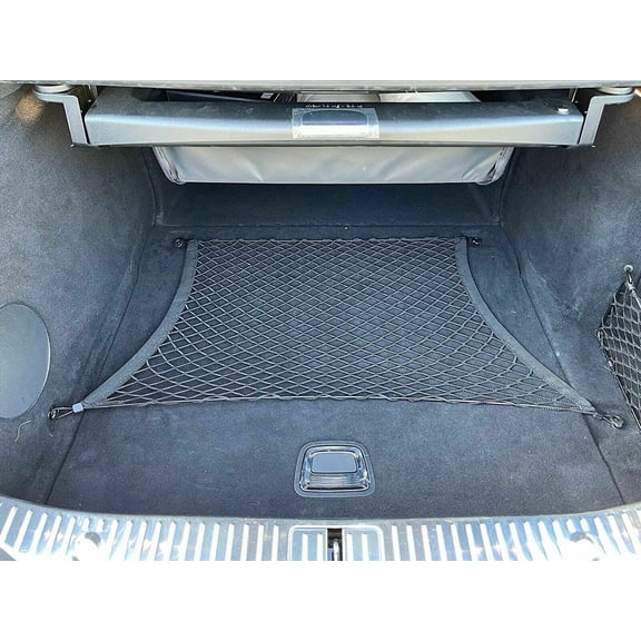 EACCESSORIES EA Trunk Organizer Cargo Net for Mercedes-Benz CL-Class 2007-2014 Floor Style Cargo Net for Coupe Premium Mesh Car Trunk Organizer Vehicle Carrier Storage Compatible with CL-Class