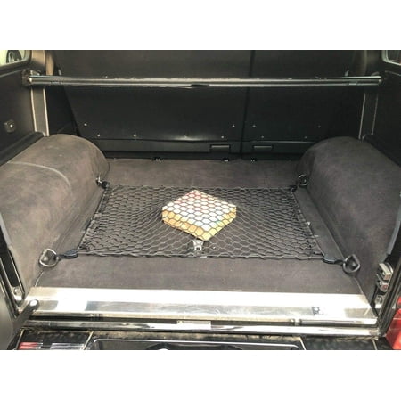EACCESSORIES EA Trunk Organizer Cargo Net for Mercedes-Benz G500 G55 G550 G63 G65 2002-2018 – Floor Style Cargo Net for SUV – Premium Mesh Car Trunk Organizer – Compatible with G500 G55 G550 G63 G65