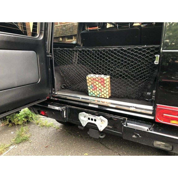 EACCESSORIES EA Trunk Organizer Cargo Net for Mercedes-Benz G500 G55 G550 G63 G65 2002-2023 – Envelope Style Cargo Net – Premium Mesh Car Trunk Organizer Vehicle Carrier Storage – Compatible G-class