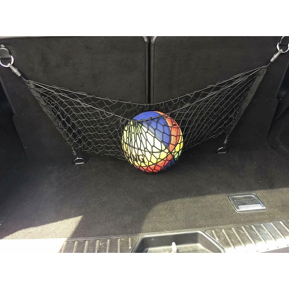 EACCESSORIES EA Trunk Organizer Cargo Net for Mercedes-Benz: GL-Class 2007-2016, GLS-Class 2017-2022  Envelope Style Cargo Net for SUV Truck  Premium Mesh Elastic Car Trunk Organizer