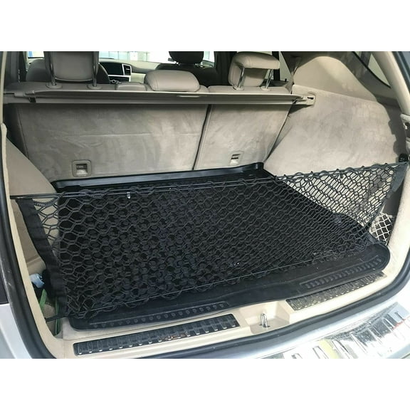 EACCESSORIES EA Trunk Organizer Cargo Net for Mercedes-Benz ML-Class W166 2012-2015 – Envelope Style Cargo Net – Premium Mesh Elastic Car Trunk Organizer Vehicle Carrier Storage – Compatible ML-Class