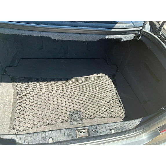 EACCESSORIES EA Trunk Organizer Cargo Net for Mercedes-Benz S-Class 2000-2006 – Floor Style Cargo Net for Sedan – Premium Mesh Car Trunk Organizer Vehicle Carrier Storage – Compatible with S-Class