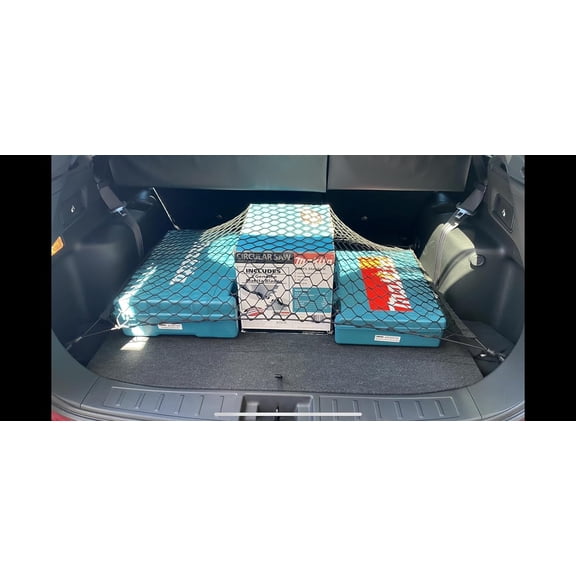 EACCESSORIES EA Trunk Organizer Cargo Net for Mitsubishi Outlander 2007-2023 Floor Style Cargo Net for SUV Premium Mesh Elastic Car Trunk Organizer Vehicle Carrier Storage Compatible Outlander