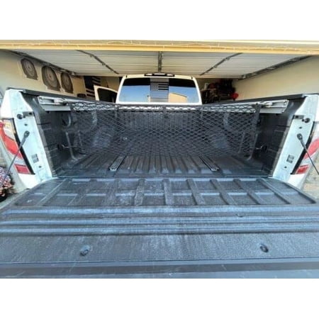EACCESSORIES EA Trunk Organizer Cargo Net for Nissan Titan 2004-2022 – Envelope Style Cargo Net for Pickup – Premium Mesh Car Trunk Organizer Vehicle Carrier Storage – Compatible with Nissan Titan
