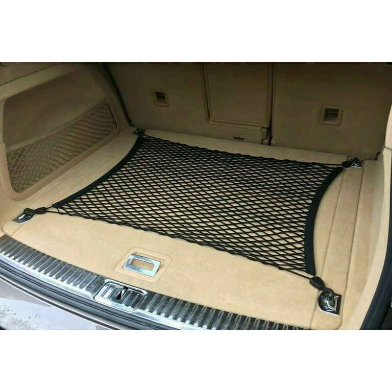 Eaccessories ea Rear Trunk Organizer Cargo Net for Porsche Cayenne 2011 2023 Floor Style Cargo Net for SUV Premium Mesh Car Trunk Organizer