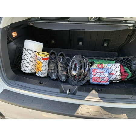 EACCESSORIES EA Trunk Organizer Cargo Net for SUBARU CROSSTREK HYBRID 2019-2023 – Envelope Style Cargo Net for SUV – Premium Mesh Car Trunk Organizer – Compatible with SUBARU CROSSTREK HYBRID