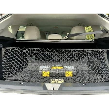 EACCESSORIES EA Trunk Organizer Cargo Net for Subaru WRX & WRX STi 2012-2014 – Envelope Style Cargo Net for Hatchback – Premium Mesh Elastic Car Trunk Organizer – Compatible with Subaru WRX & WRX STi