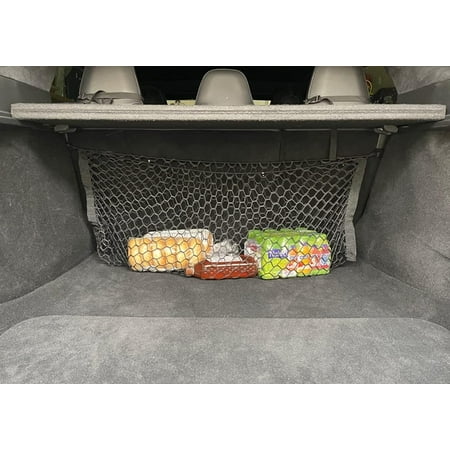 EACCESSORIES EA Trunk Organizer Cargo Net for TESLA MODEL S 2012-2023 – Envelope Style Cargo Net for Sedan – Premium Mesh Car Trunk Organizer Vehicle Carrier Storage – Compatible with TESLA MODEL S