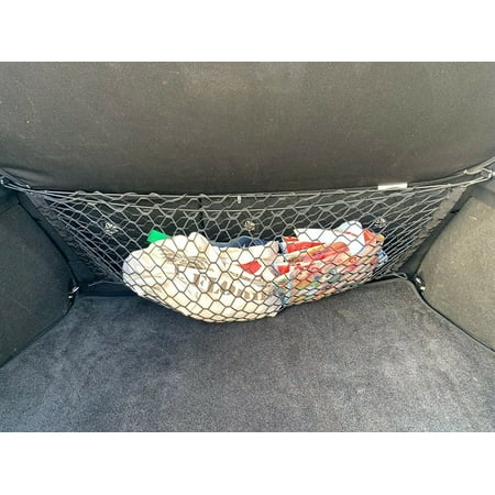 EACCESSORIES EA Trunk Organizer Cargo Net for Toyota C-HR 2018-2022 – Envelope Style Cargo Net – Premium Mesh Elastic Car Trunk Organizer Vehicle Carrier Storage – Compatible Toyota C-HR 2018-2022