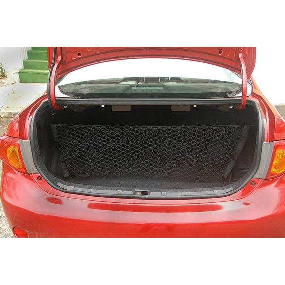 EACCESSORIES EA Trunk Organizer Cargo Net for Toyota Corolla 2009-2022 Envelope Style Cargo Net for Sedan Premium Mesh Car Trunk Organizer Vehicle Carrier Storage Compatible Toyota Corolla