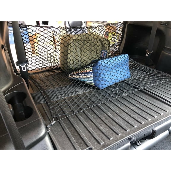 EACCESSORIES EA Trunk Organizer Cargo Net for Toyota Highlander 2014-2023 – Envelope & Floor Style Cargo Nets for SUV – Premium Mesh Car Trunk Organizer Vehicle Carrier Storage – Compatible Highlander