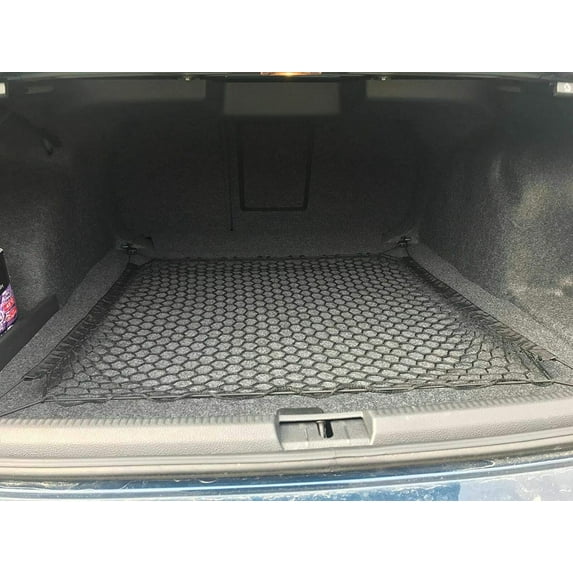 EACCESSORIES EA Trunk Organizer Cargo Net for VOLKSWAGEN PASSAT CC 2006-2022 – Floor Style Cargo Net for Sedan – Premium Mesh Elastic Car Trunk Organizer Vehicle Carrier Storage – Compatible PASSAT CC