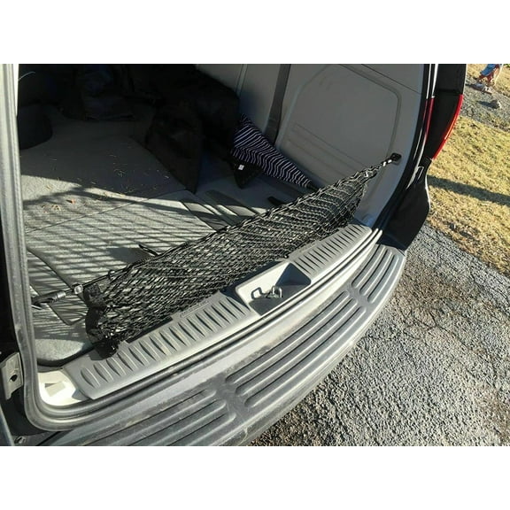 EACCESSORIES EA Trunk Organizer Cargo Net for Volkswagen ROUTAN 2009-2014 Envelope Style Cargo Net For Minivan Premium Mesh Car Trunk Organizer Vehicle Carrier Storage Compatible with VW ROUTAN