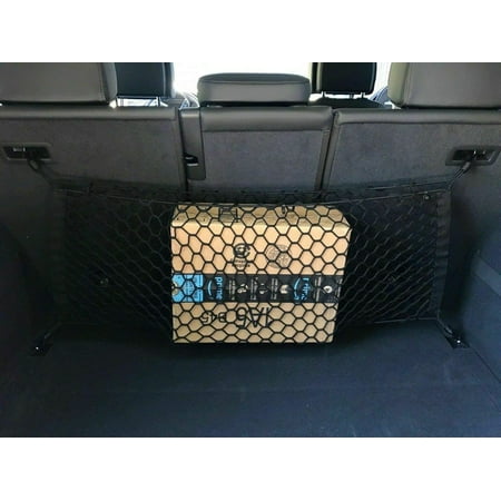 EACCESSORIES EA Trunk Organizer Cargo Net for Volkswagen Touareg 2011-2019 – Envelope Style Cargo Net – Premium Mesh Car Trunk Organizer Vehicle Carrier Storage – Compatible Volkswagen Touareg