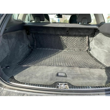EACCESSORIES EA Trunk Organizer Cargo Net for Volvo XC60 2010-2023 – Floor & Envelope Style Cargo Nets – Premium Mesh Elastic Car Trunk Organizer Vehicle Carrier Storage – Compatible with Volvo XC60
