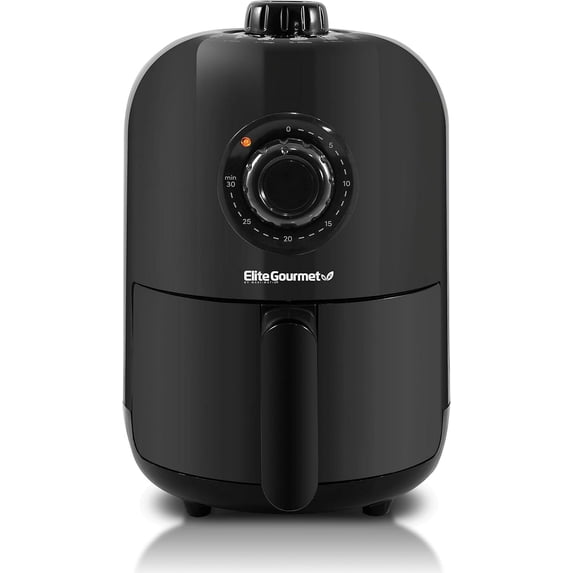 EAF-1121X Personal 1.1 Qt. Compact Space Saving Electric Hot Air Fryer Oil-Less Healthy Cooker, Timer & Temperature Controls, 1000W Black