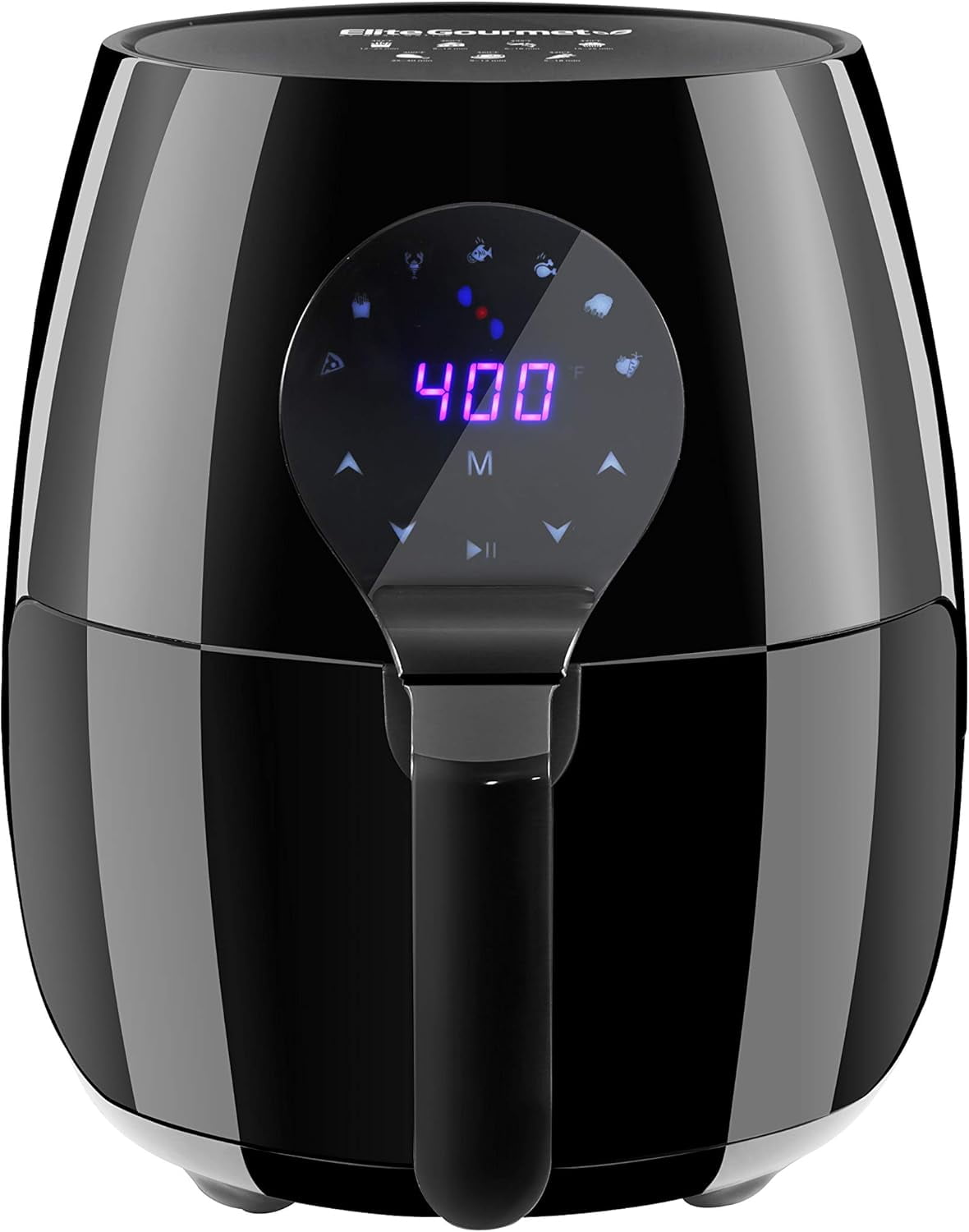 Elite Gourmet Black 5.3 Qt Digital Air Fryer