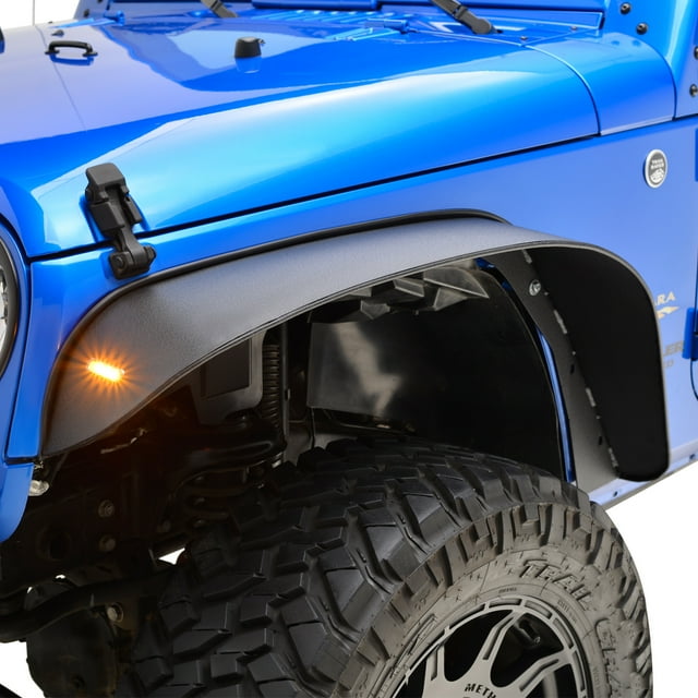 EAG 07-18 Jeep Wrangler JK Offroad Stubby Fender Flares Steel4PCS.