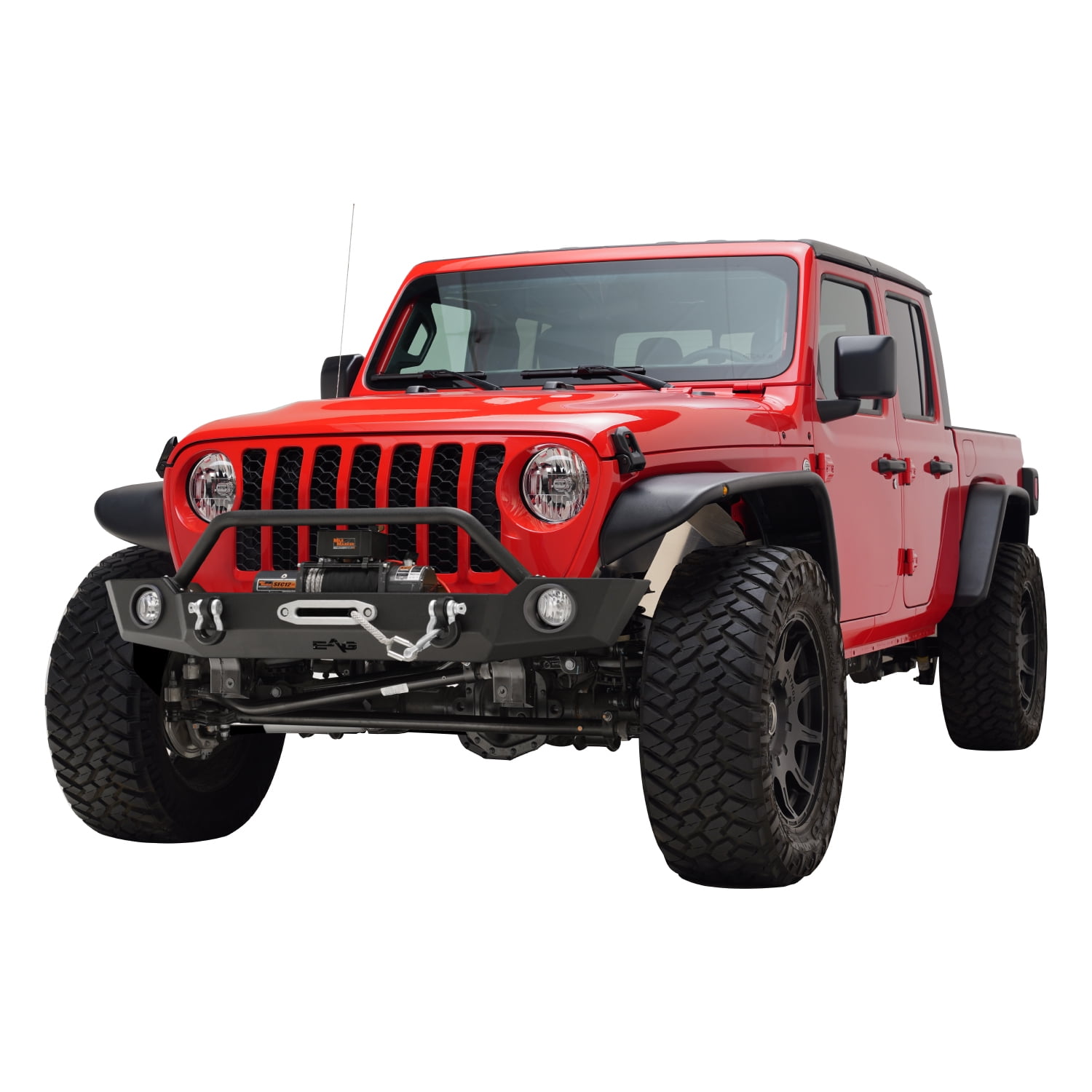 EAG Front Bumper with Fog Light Hole and Hoop Fit for 2020 2022 Gladiator JT