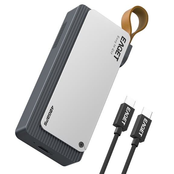 EAGET 40Gbps M.2 NVMe SSD Enclosure, with Cooling Fan, M.2 Enclosure Compatible with Thunderbolt 4/3,USB4/USB3.2/3.1/3.0/2.0, for M1 M2 Pro/Max Support 2280 (TSE4500)