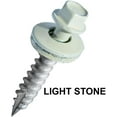thumbnail image 1 of EAGLE 1 (250 Count) Metal Roofing Screws Painted Hex Washer Head Sheet Metal Roof Screw. Self Starting/self Tapping Metal to Wood, Sheet Metal Roofing siding Screws (1", Light Stone), 1 of 6