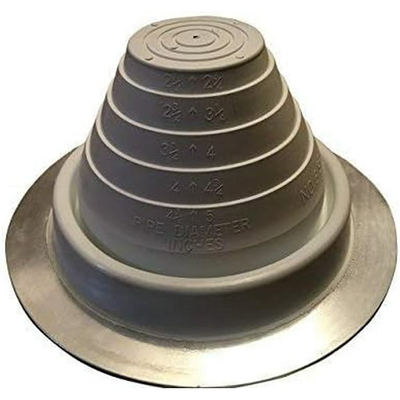 EAGLE 1: #3 Metal Roof Pipe Flashing Boot - Cut to Fit Almost Any Pipe - Flexible & Adjustable Roof Jack Pipe Boot - (White)