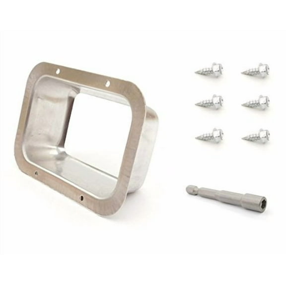 EAGLE 1 - 3" X 4" Aluminum Gutter Downspout Outlet with 6 Free Screws, 1/4" Chuck and Instructions - Easy to Install (50)