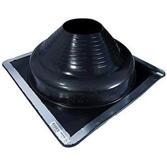 EAGLE 1 EPDM Flexible Roofing Pipe Flashing Boots - On Site Adjustable Roof Pipe Jack Boot (Standard or High Temp) (Standard - Black Square, 7)