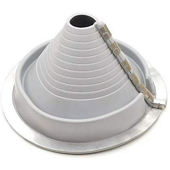 EAGLE 1 EPDM Flexible Roofing Pipe Flashing Boots - On Site Adjustable Roof Pipe Jack Boot (Standard or High Temp) (Standard - Zipper Round Base, 2)