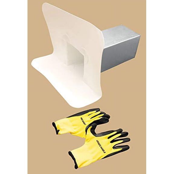 EAGLE 1 TPO Thru Wall Scupper Tube - TPO Wall Drain Flashing - White TPO Membrane Roof Flashing Drain - Free Pair of Gloves Included