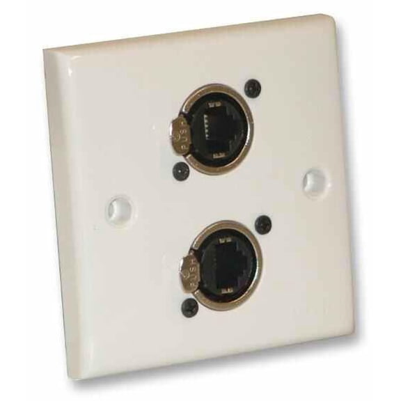 EAGLE - AV Wallplate with 2x Ethercon NE8FDV Female Connectors