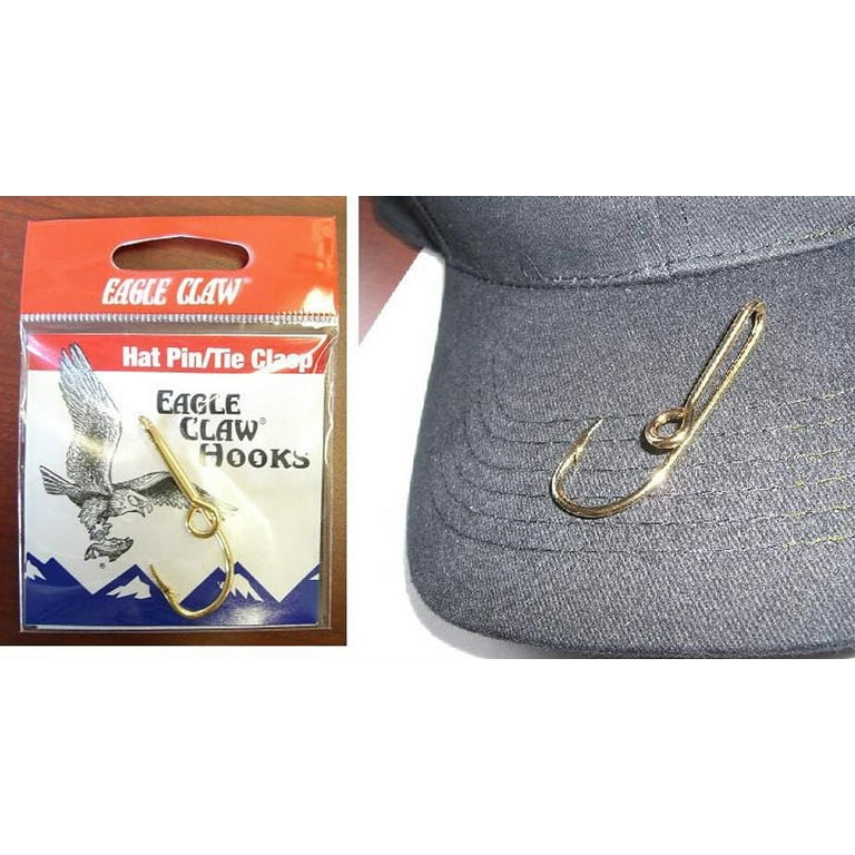 EAGLE CLAW HAT HOOK NEW! Hat Pin/Tie Clasp GOLD PLATED FISH HOOK