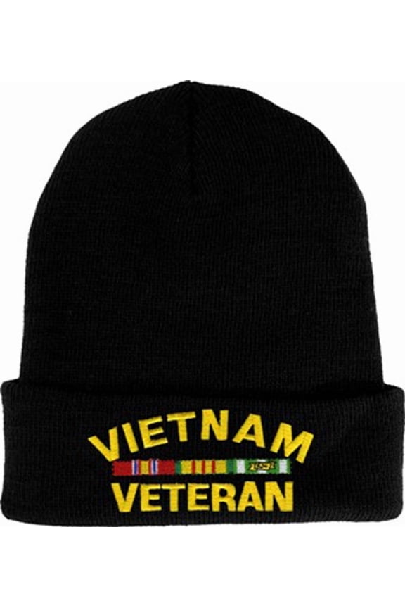 Vietnam Veteran Knit Cap (Watch Cap) Black